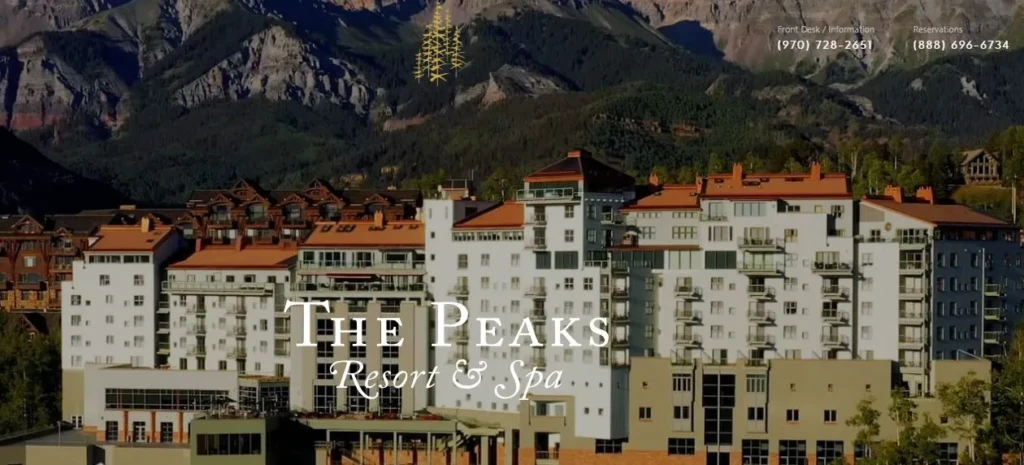 the peaks resort and spa home page