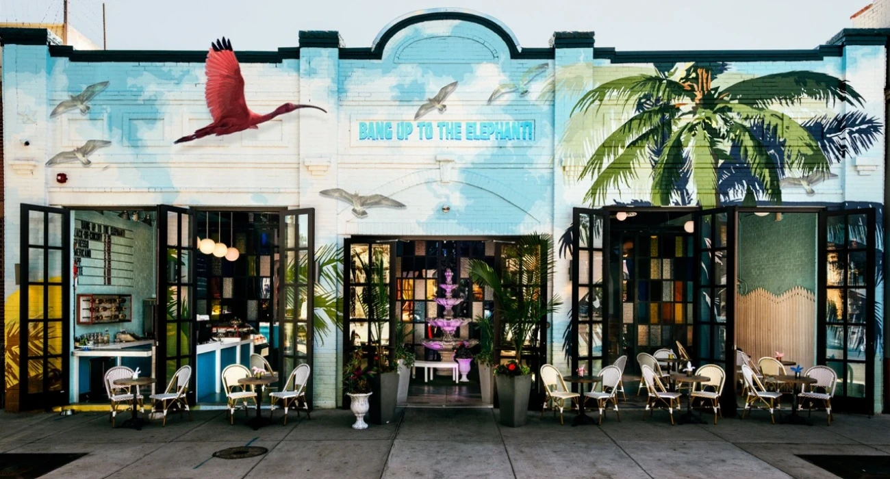 bang up to the elephants store front